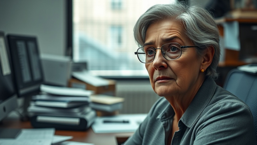 Older woman at desk pondering Medicaid cuts in rural South.