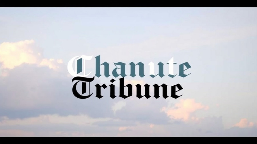 The Chanute Tribune logo on a sky background.