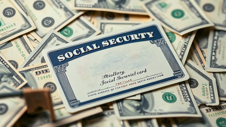 Social Security card on dollar bills, apply for Social Security in Muskegon