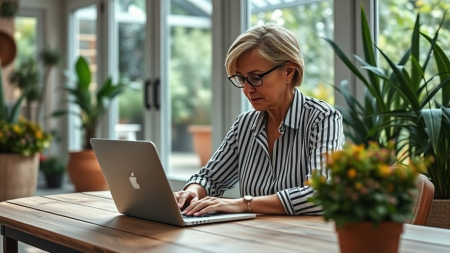 Woman in Muskegon applying for Social Security benefits online.