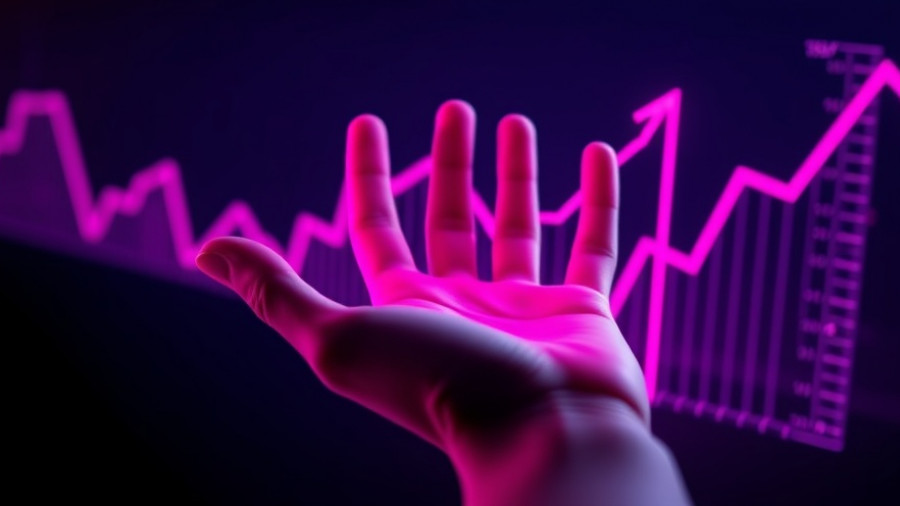 Conceptual Nvidia growth prediction image with neon chart.