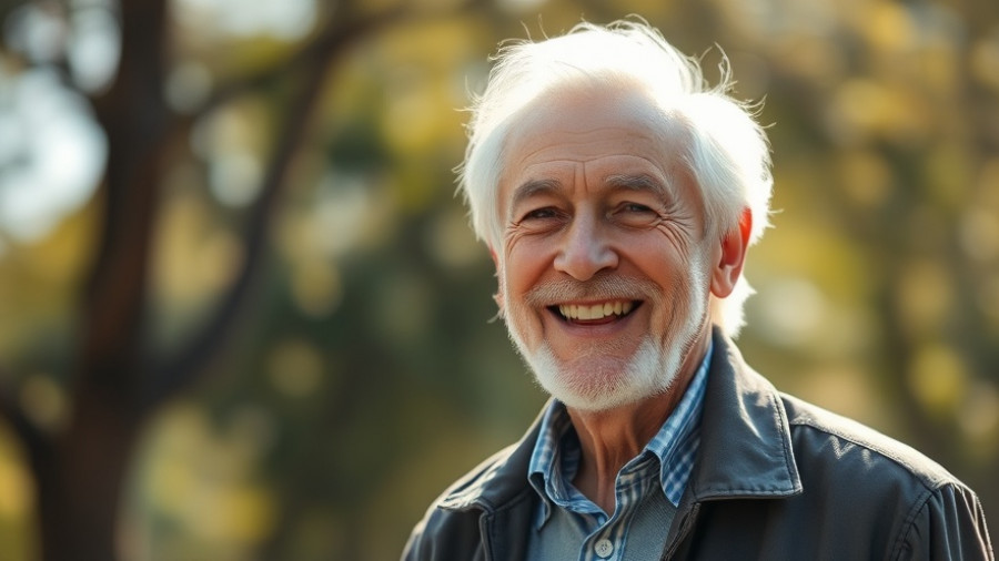 Professional older man smiling outdoors for Medicare Medicaid discussions 2025.