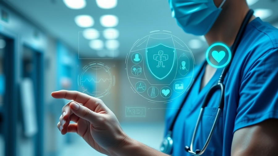 Healthcare professional using newest technology interface