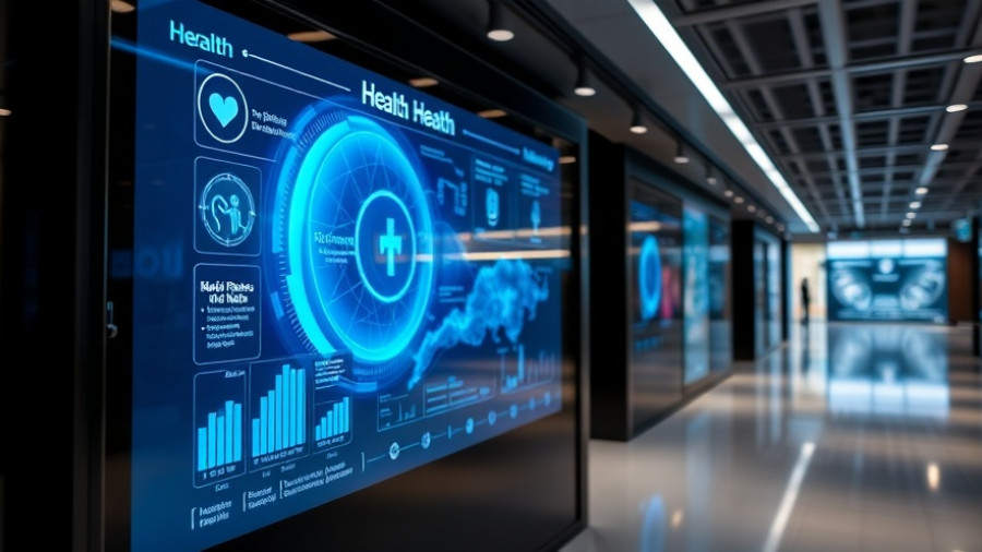 Digital biomarkers market concept with health tech visuals.