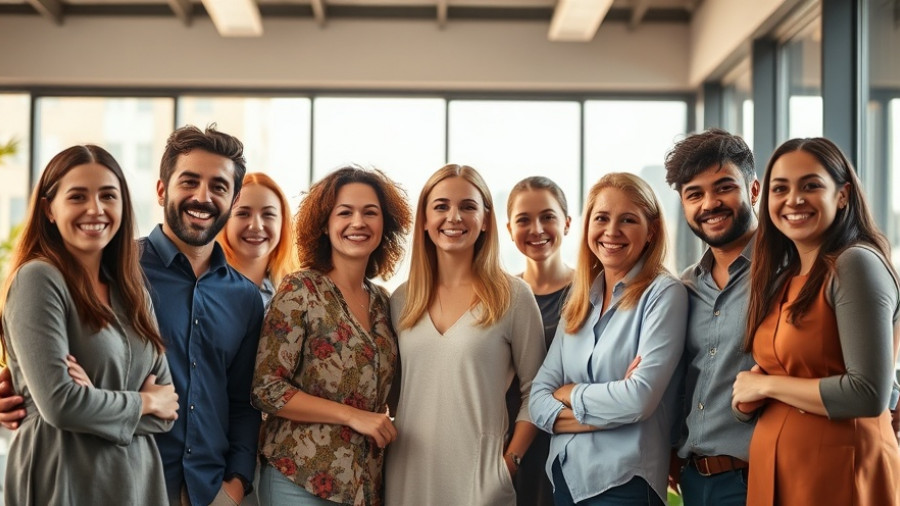 Diverse group in modern setting, representing affordable elderly housing Muskegon.