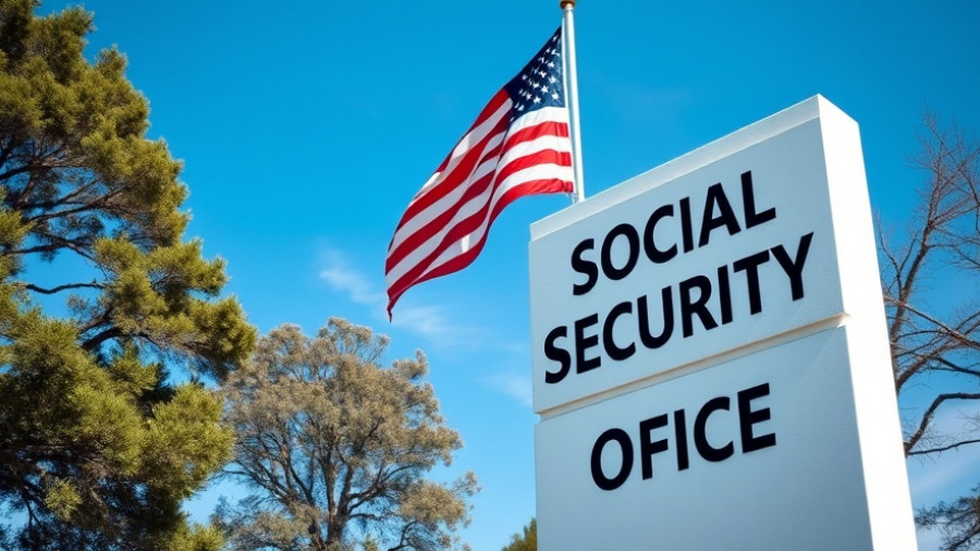 Social Security Office sign with American flag for SSI check schedule November 2025