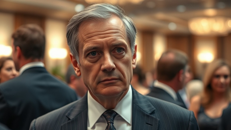 Texas Sues Tylenol: Man at formal event with serious expression