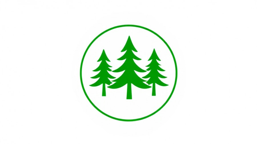 Minimalist green tree logo for Asheboro Tree Service.