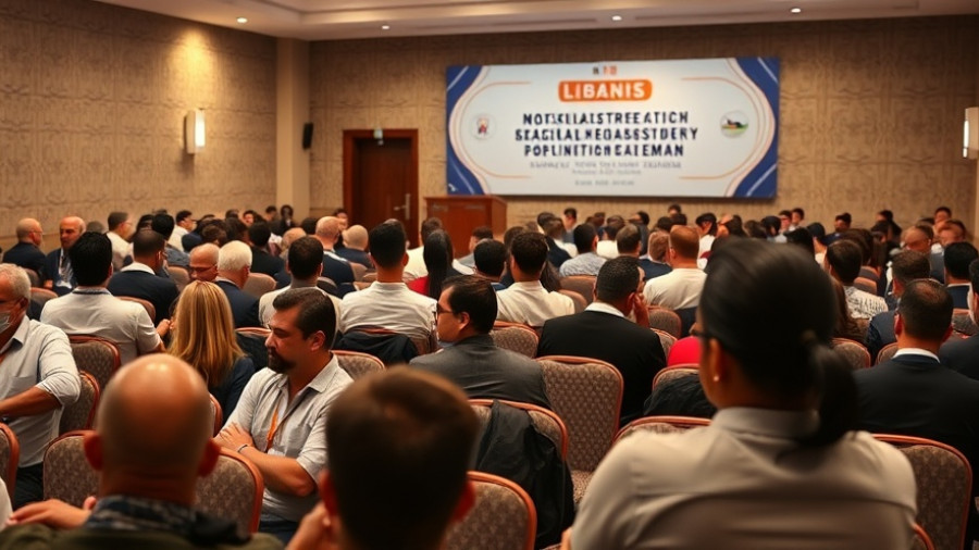 Audience at formal event, focused on a speaker on stage.