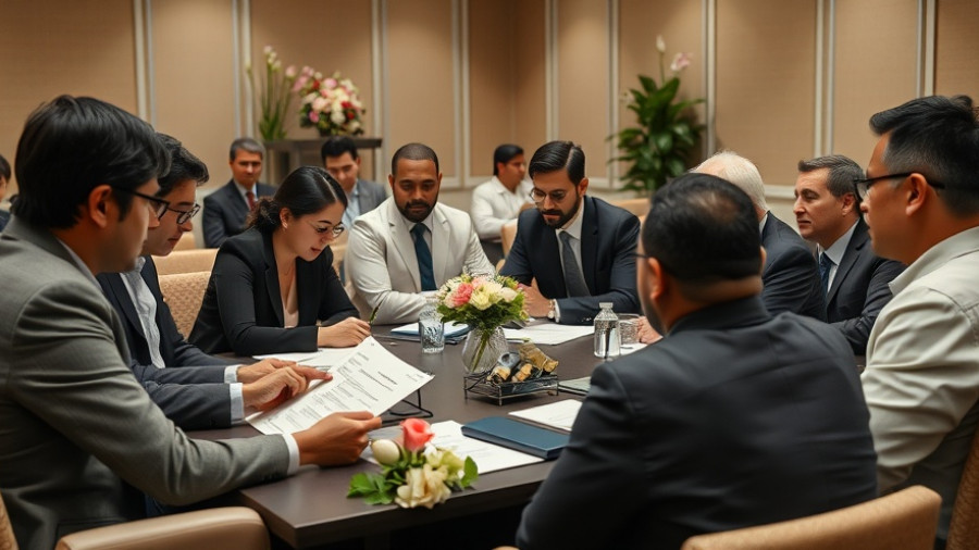 Meeting on emergency medical response times with focused professionals in a conference room.