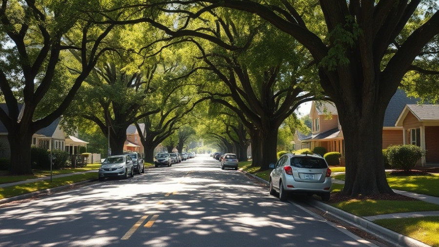 Serene suburban street with mature trees in Sidney, highlighting protected tree removal concerns.