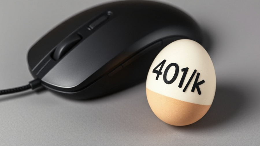 Conceptual image of a 401(k) risk with mouse and labeled egg.