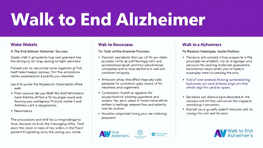 Oklahoma City Walk to End Alzheimer’s event details poster.