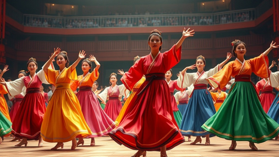 Hong Gil-dong Is Coming: Traditional Korean dance performance with vibrant costumes.