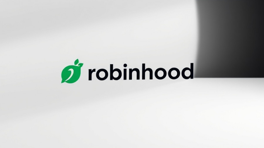 Robinhood logo displaying investment potential on digital screen.