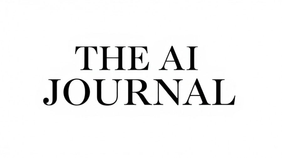 Elegant serif font displaying 'THE AI JOURNAL' on a white background.