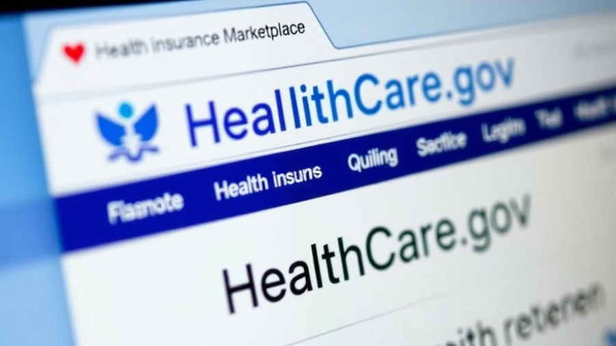 HealthCare.gov website interface for ACA health plans.