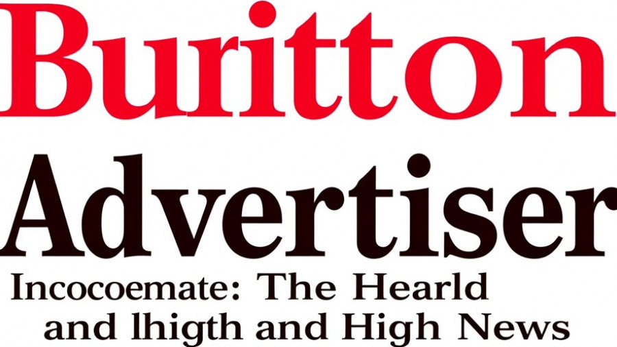 Buxton Advertiser logo with red typography and white background.