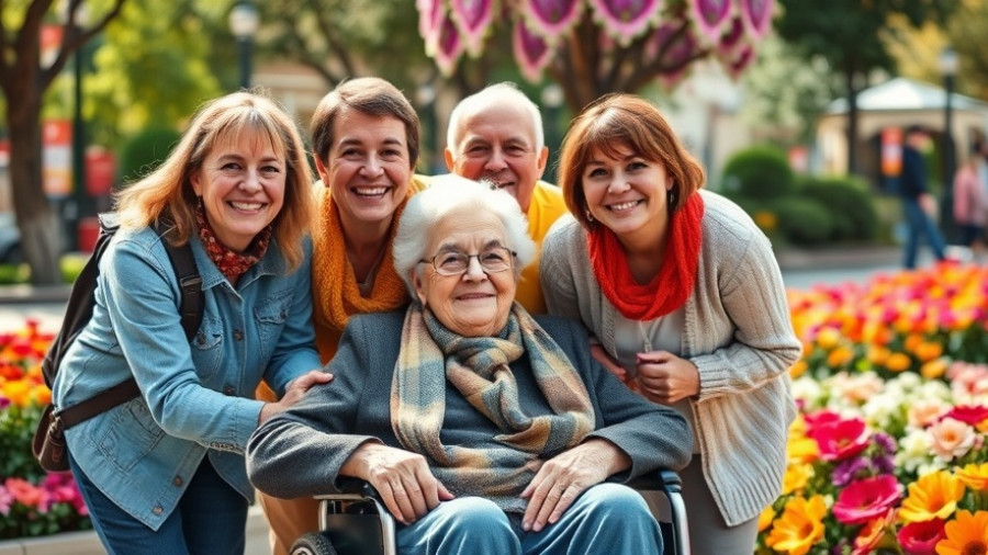 Participants at 2025 Walk to End Alzheimer's Nashville with colorful flowers.
