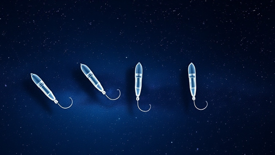 Abstract depiction of IUDs in a cosmic starry sky background.