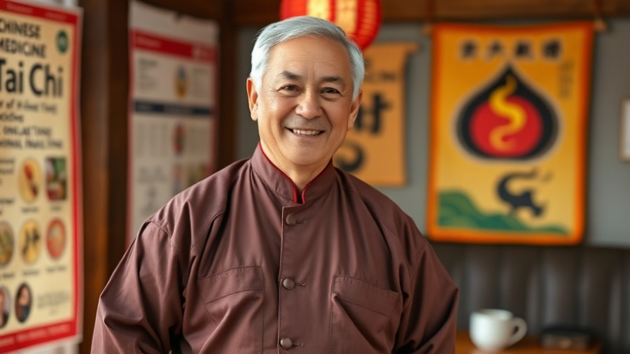 Middle-aged man highlights Tai Chi mental health benefits