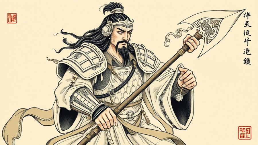 Three Kingdoms Era Chinese warrior in traditional armor.