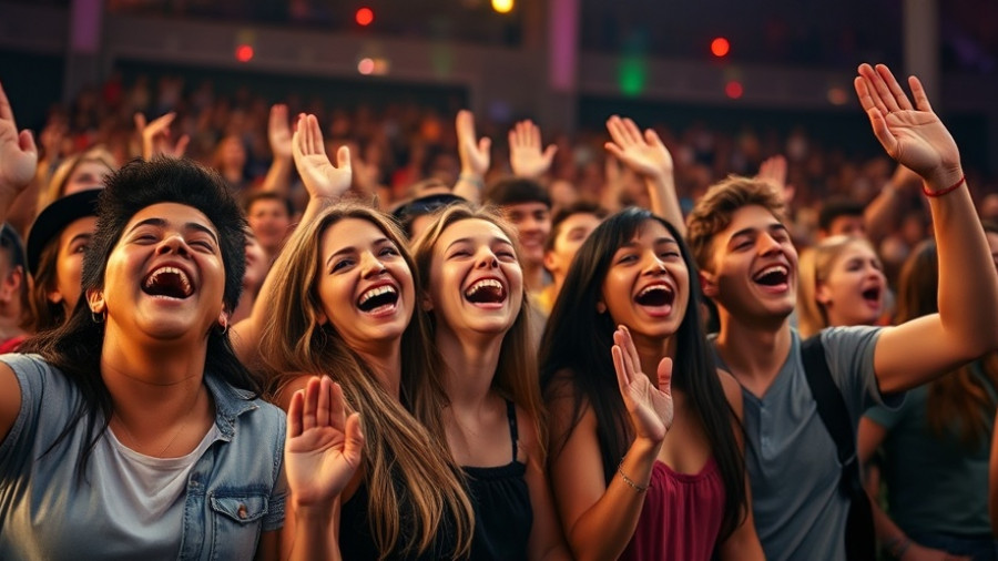 Excited audience at concert, capturing Live Nation pricing strategy.