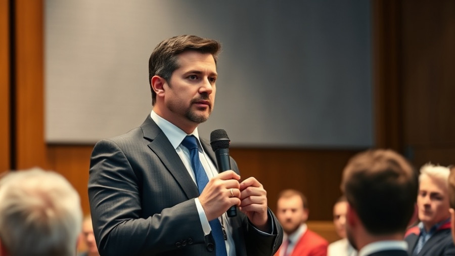 Speaker at Rural Health Summit discussing financial challenges