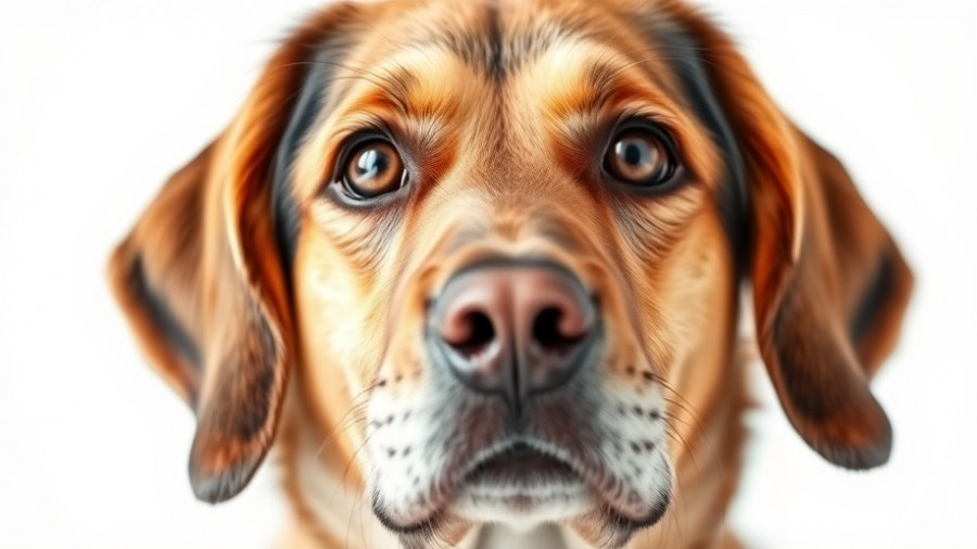 Gentle senior dog portrait, benefits of adopting a senior pet.