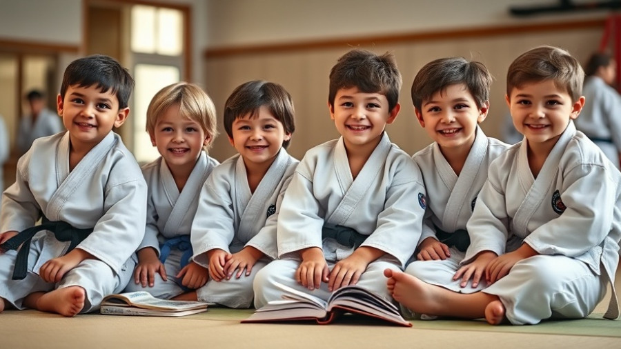Youth combat training schools Gurnee: children in martial arts uniforms.