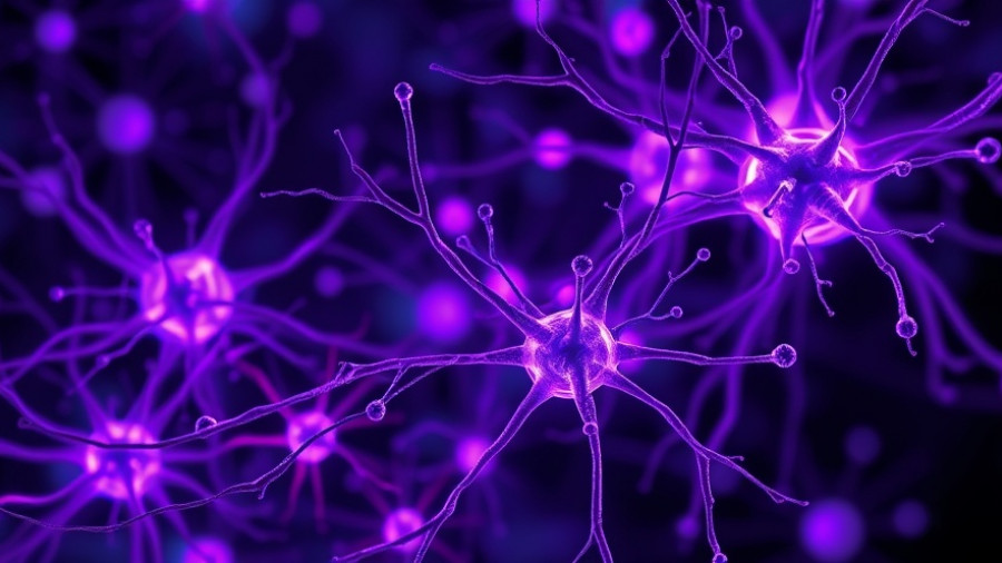 Colorful depiction of neurons symbolizing nanoparticle therapy in Alzheimer's.