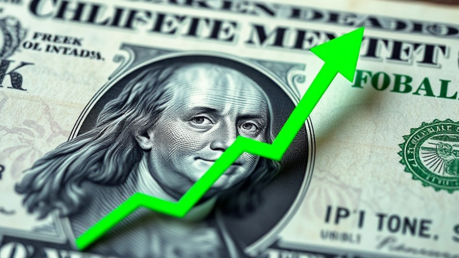 Rising graph on dollar bill symbolizing Nvidia stock growth for retirees.