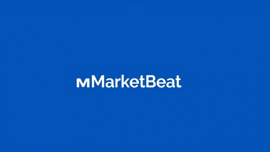 MarketBeat logo on blue background