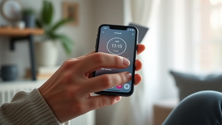 Person using smartphone with period tracker app displaying cycle day and fertility.