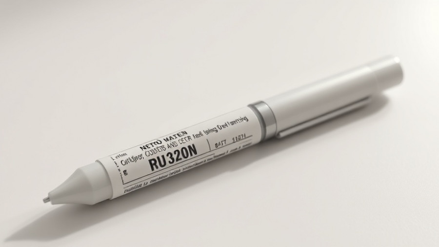 GLP-1 RA medication pen on white surface, highlighting heart health benefits.