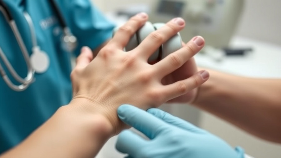 Close-up of a blood test for early heart disease risk assessment in a clinic.