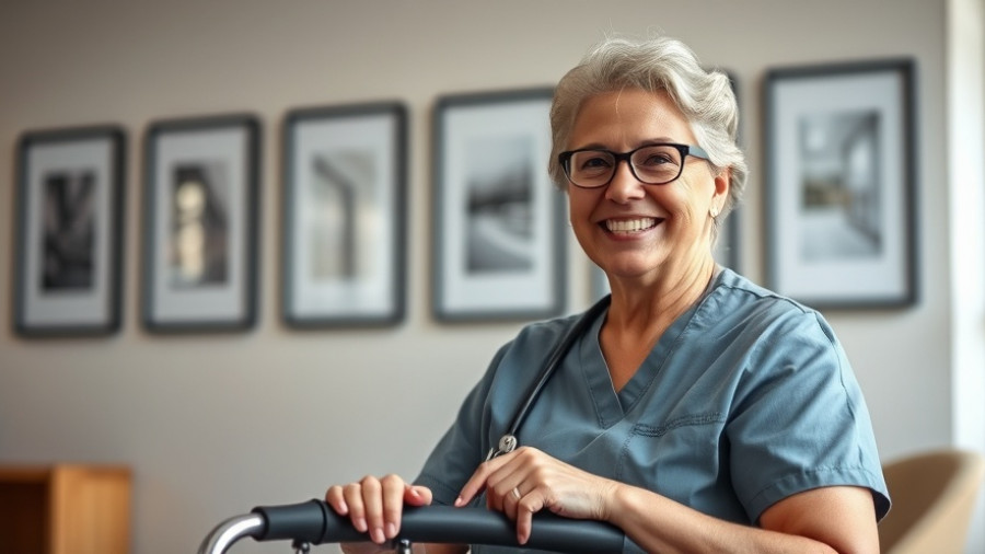Caregiver demonstrating in-home senior care solutions.