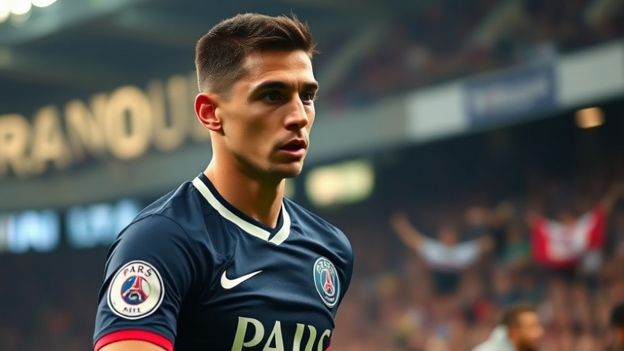 PSG player showing determination amid injury concerns during match