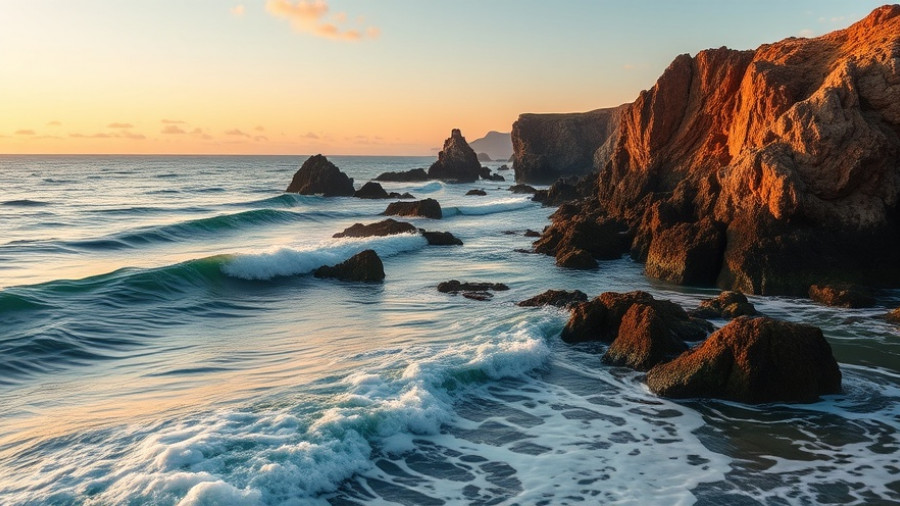 Tri-County Independent Living serene coastal landscape at sunset.