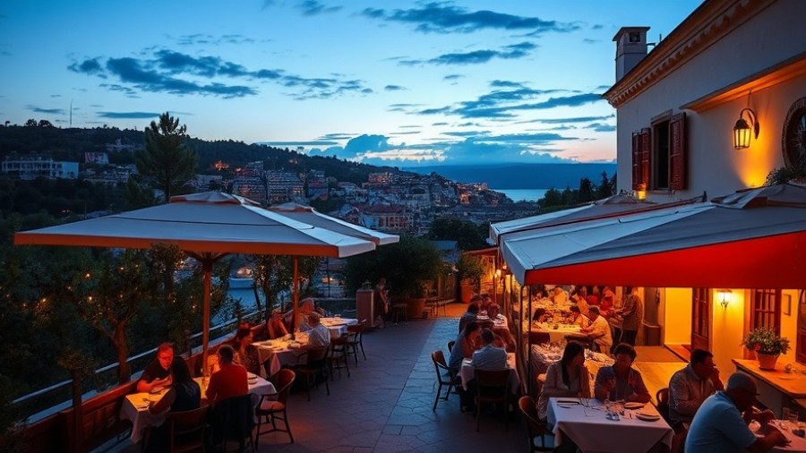 Senior living expansion at Chateau Madeleine with outdoor dining and scenic view.