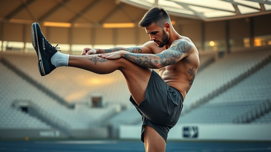 Morning exercise in stadium for energy boost