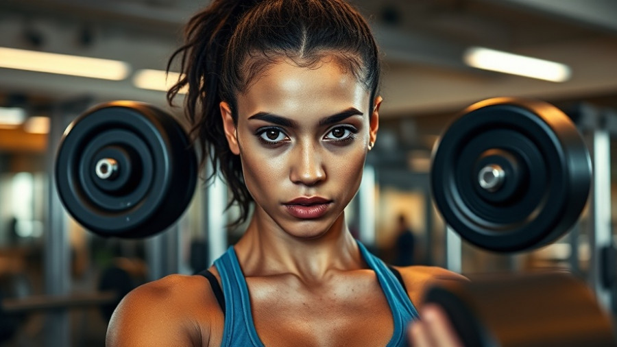 Young woman exercising in gym highlights the advantages of regular exercise for brain function.