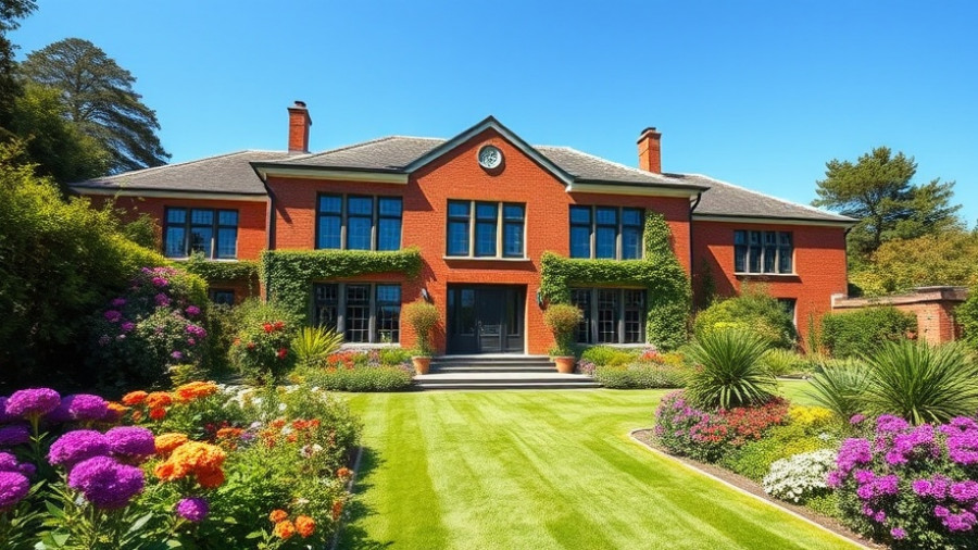 Elegant senior living facility with garden in Grand Rapids.