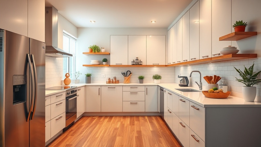 Modern senior-friendly kitchen in independent senior housing Muskegon, featuring sleek design.