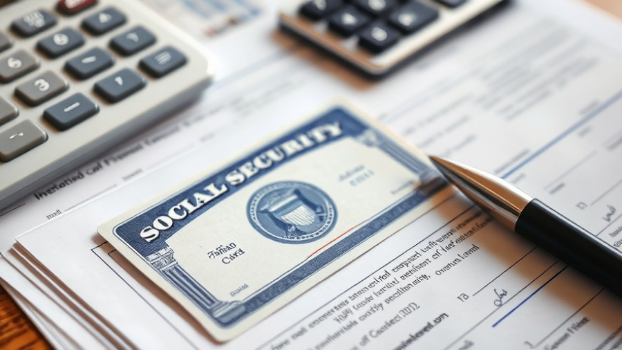 Social Security card on documents for applying in Muskegon.