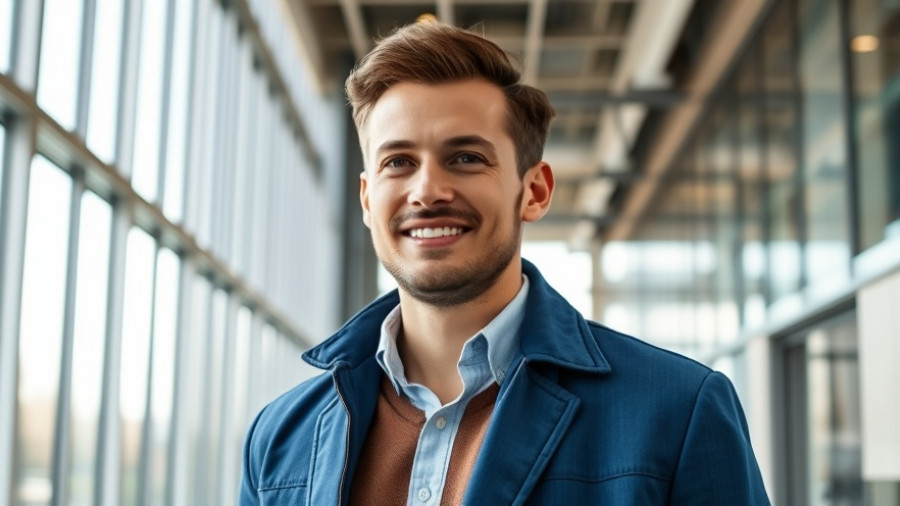 Cold War arms control pioneers topic with smiling man indoors.