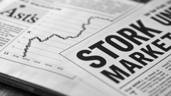 Robert Shiller stock market warning headline in newspaper.