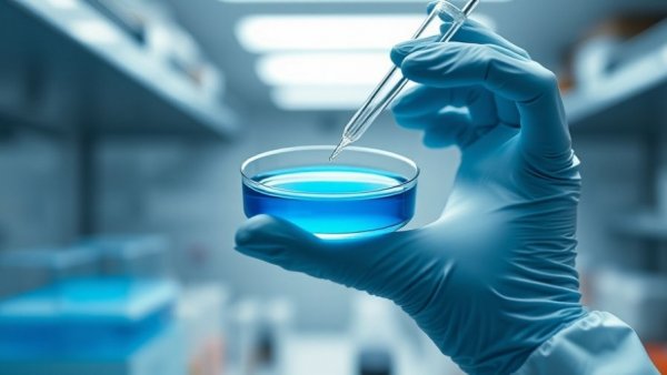 Scientist's gloved hand with petri dish in lab related to Obesity Drugmaker Stock.