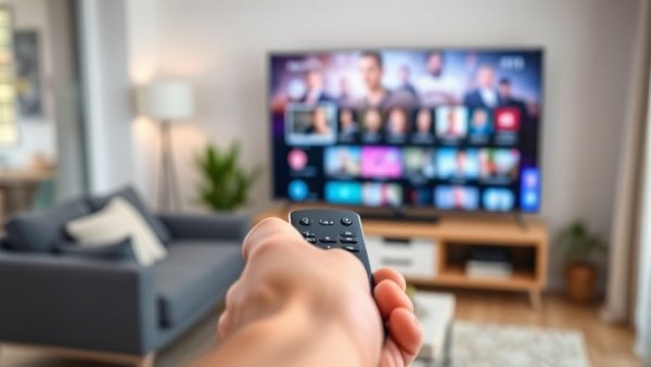Hand holding remote towards smart TV, symbolizing streaming investment.