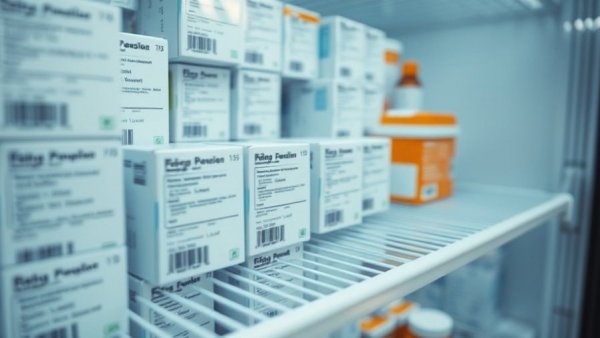 Medicare drug coverage options concept with close-up of medications.